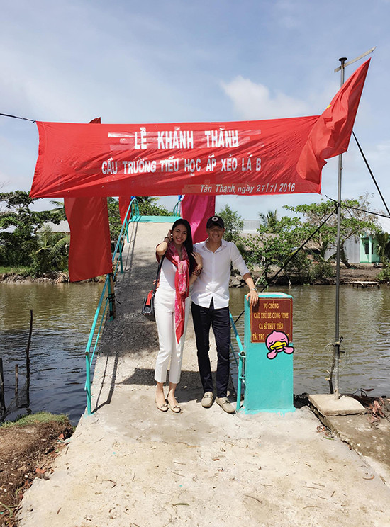 Hoa hậu Thu Thảo bênh vực vợ chồng Thủy Tiên xây cầu từ thiện