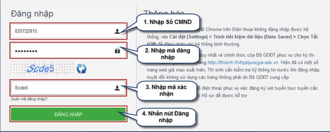 Hướng dẫn đăng ký xét tuyển ĐH trực tuyến và một số điều cần lưu ý 