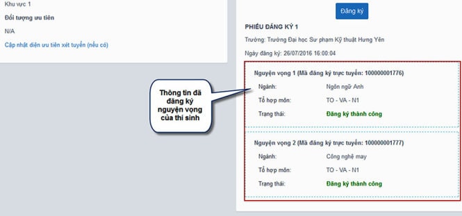 Hướng dẫn đăng ký xét tuyển ĐH trực tuyến và một số điều cần lưu ý 