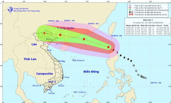 Dự báo thời tiết ngày 01/8: Bắc Bộ nắng nóng diện rộng, bão Nida chính thức đi vào Biển Đông
