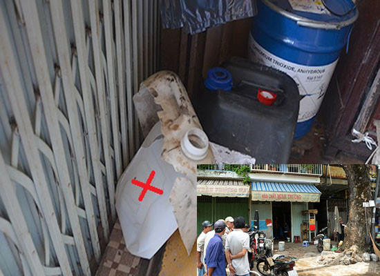 Nổ can axit ở chợ hóa chất Kim Biên, 5 người bị bỏng nặng