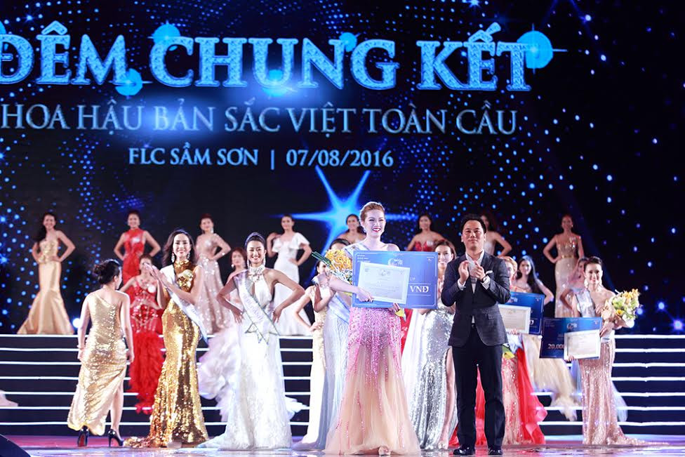 Người đẹp Trần Thị Thu Ngân đăng quang Hoa hậu bản sắc Việt toàn cầu 2016