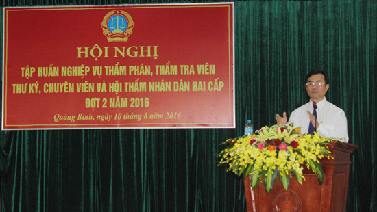 TAND hai cấp tỉnh Quảng Bình tổ chức hội nghị tập huấn nghiệp vụ 