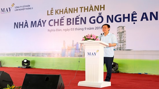 Nghệ An: Phó thủ tướng dự lễ cắt băng khánh thành nhà máy chế biến gỗ