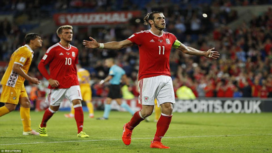 Xứ Wales 4–0 Moldova: “Đầu rồng” Gareth Bale