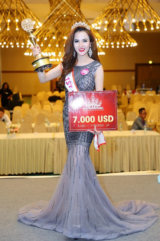 Ngọc Châm trở thành Á hậu 1 Hoa hậu doanh nhân Thế giới người Việt 2016