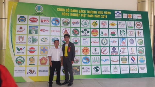 Phân hữu cơ MV-L được bình chọn là sản phẩm Thương hiệu Vàng Nông nghiệp Việt Nam năm 2016 