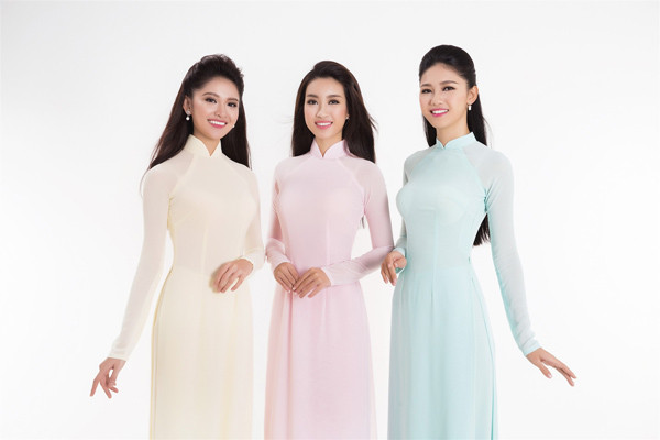 Top 3 HHVN 2016 khoe dáng ngọc e ấp trong tà áo dài truyền thống 