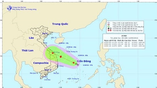 Áp thấp nhiệt đới mạnh lên thành bão, gây mưa lớn ở Nam Trung Bộ