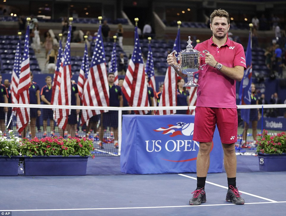 Hi�nh a�nh: Hạ gục Djokovic, Wawrinka lần đầu đăng quang US Open s�� 3