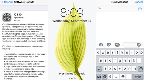 Người dùng Việt Nam đã có thể tải về iOS 10 chính thức