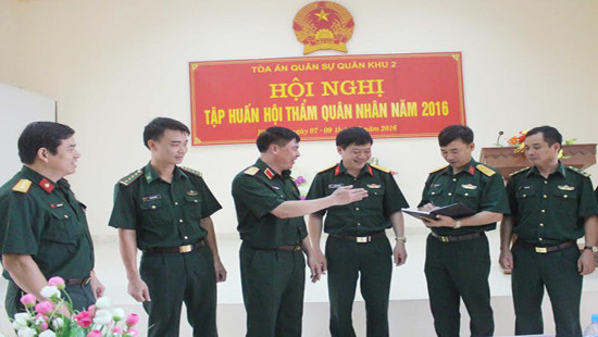 Tòa án quân sự hai cấp Quân khu 2 tổ chức hội nghị tập huấn Hội thẩm quân nhân
