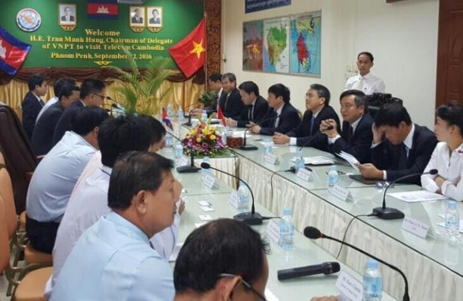 VNPT đẩy mạnh hợp tác kinh doanh với Campuchia