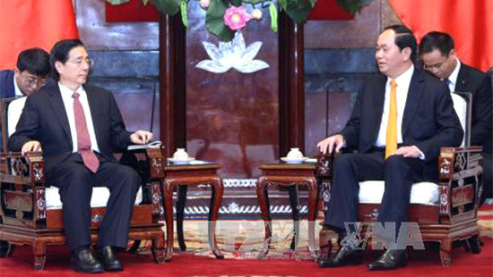 Chủ tịch nước Trần Đại Quang tiếp Bộ trưởng Bộ Công an Trung Quốc 