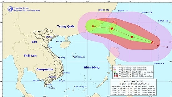 Tin mới nhất về cơn bão Megi