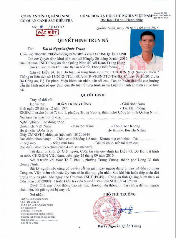 Thảm sát ở Quảng Ninh: Nghi can gây án đã bị bắt