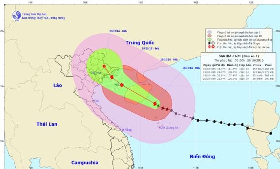 Bão số 7 tiến sát các tỉnh Quảng Ninh - Hải Phòng gây mưa lớn