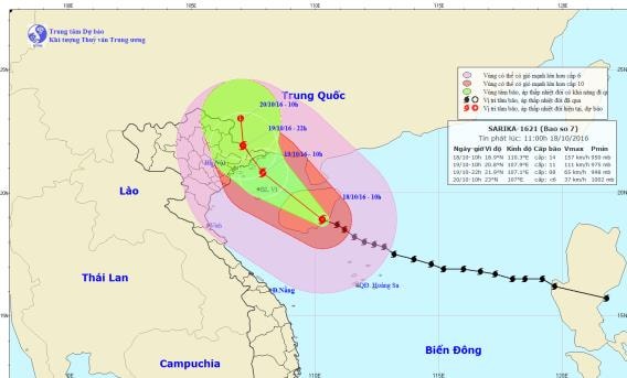 Bão số 7 sẽ gây mưa lớn cho các tỉnh phía đông Bắc Bộ