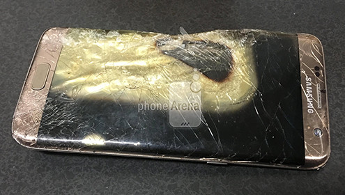 Điện thoại Samsung lại bốc cháy, lần này là Galaxy S7 edge
