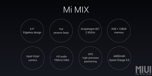 Xiaomi Mi Mix màn hình viền cực kỳ mỏng trình làng