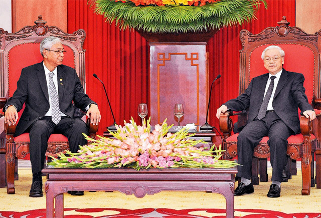 Lãnh đạo Đảng, Nhà nước tiếp, hội đàm với Tổng thống Myanmar
