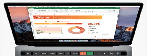 Microsoft Office làm việc với tính năng Touch Bar sẽ như thế nào