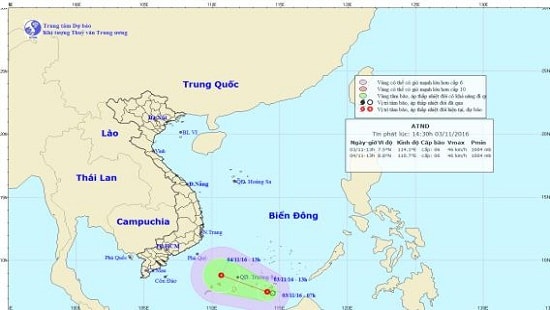 Áp thấp nhiệt đới trên Biển Đông, nguy cơ ngập lụt nghiêm trọng vùng hạ lưu sông Ba