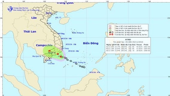 Áp thấp nhiệt đới gây mưa lớn cho khu vực Nam Bộ