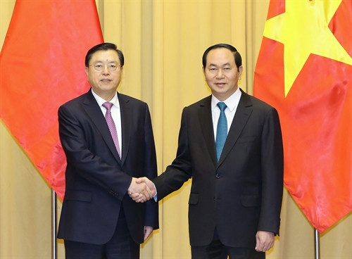 Lãnh đạo Đảng, Nhà nước tiếp Ủy viên trưởng Nhân đại Trung Quốc Trương Đức Giang