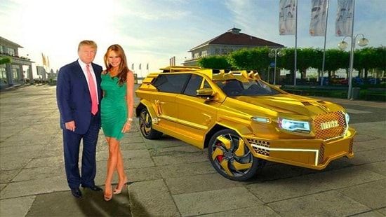 Hãng độ xe cao cấp Dartz Motorz muốn thiết kế siêu xe mạ vàng cho ông Trump