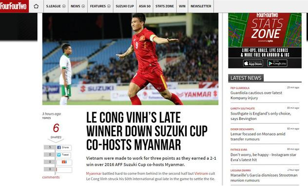 Báo chí nước ngoài không ngớt lời khen ngợi đội tuyển Việt Nam