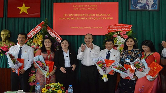 TP. Hồ Chí Minh công bố quyết định thành lập Đảng bộ TAND quận Tân Bình