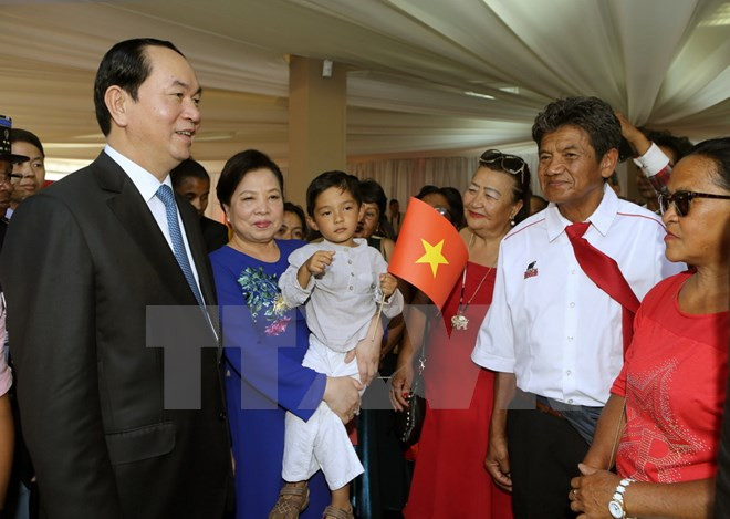 Chủ tịch nước Trần Đại Quang hội đàm với Tổng thống Madagascar