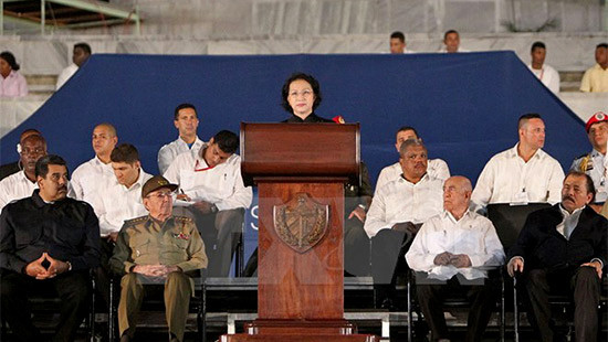 Chủ tịch Quốc hội dự, phát biểu tại Lễ tưởng niệm lãnh tụ Fidel Castro