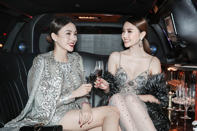 Ngọc Duyên lần đầu diện đầm xuyên thấu, cùng Lê Hà tới show Victoria's Secret 2016