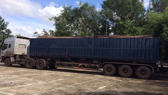 Đắk Nông: Bắt giữ xe container vận chuyển 17m3 gỗ lậu