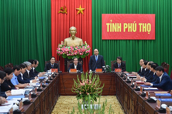 Thủ tướng Nguyễn Xuân Phúc làm việc với lãnh đạo tỉnh Phú Thọ