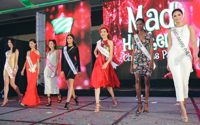 Lệ Hằng là một trong số ít thí sinh tham gia quảng bá Miss Universe 2017