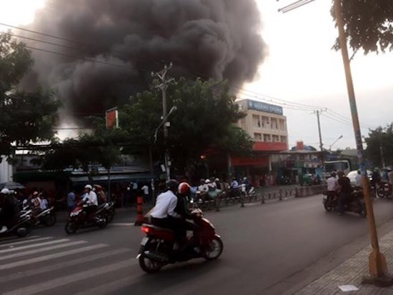 TP. HCM: Cháy lớn tại cây xăng quận Gò Vấp