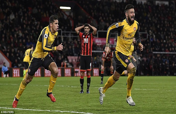 Arsenal - Bournemouth (3-3): Trận đấu siêu “điên rồ”