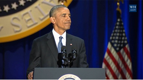 Tổng thống Obama kết thúc bài phát biểu lần cuối trong cảm xúc