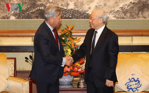 Tổng Bí thư: Việt Nam hết sức coi trọng quan hệ hợp tác về kinh tế với Trung Quốc 