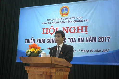 TAND tỉnh Quảng Trị triển khai công tác tòa án năm 2017