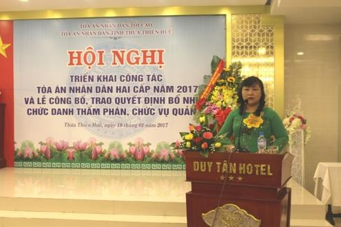 TAND các tỉnh: Bến Tre, Thừa Thiên-Huế, An Giang triển khai công tác năm 2017