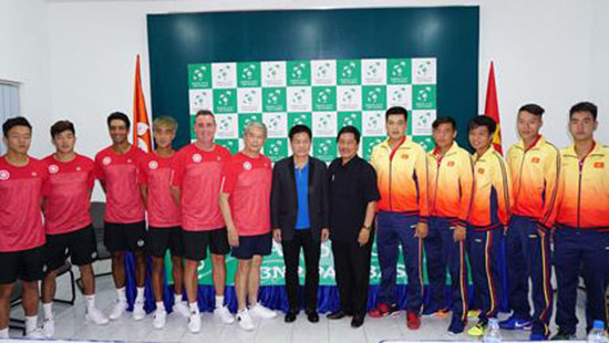 Các tay vợt Việt Nam đã sẵn sàng cho giải Davis Cup 2017