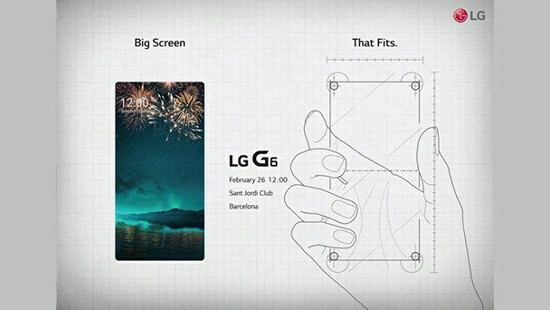 LG gợi ý chi tiết G6 màn hình siêu lớn trước thềm MWC 2017