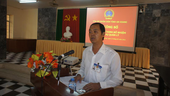 TAND tỉnh An Giang bổ nhiệm 11 Chánh Văn phòng TAND cấp huyện