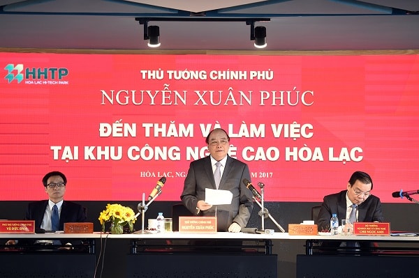 Thủ tướng Nguyễn Xuân Phúc thăm và làm việc tại khu Công nghệ cao Hòa Lạc