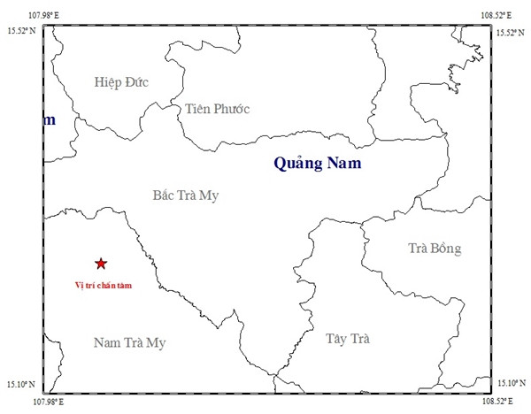  Quảng Nam: Liên tiếp xảy ra 2 trận động đất 