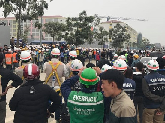 Hàng chục công nhân ẩu đả tại công trường nhà máy Samsung Bắc Ninh